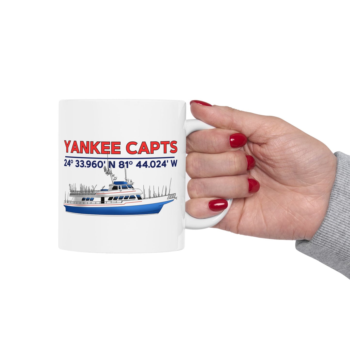 Yankee Capts Coordinates and Vessel Mug