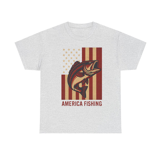 America Fishing Flag Unisex Tee - Patriot Angler Shirt - The official Yankee Capts merch store