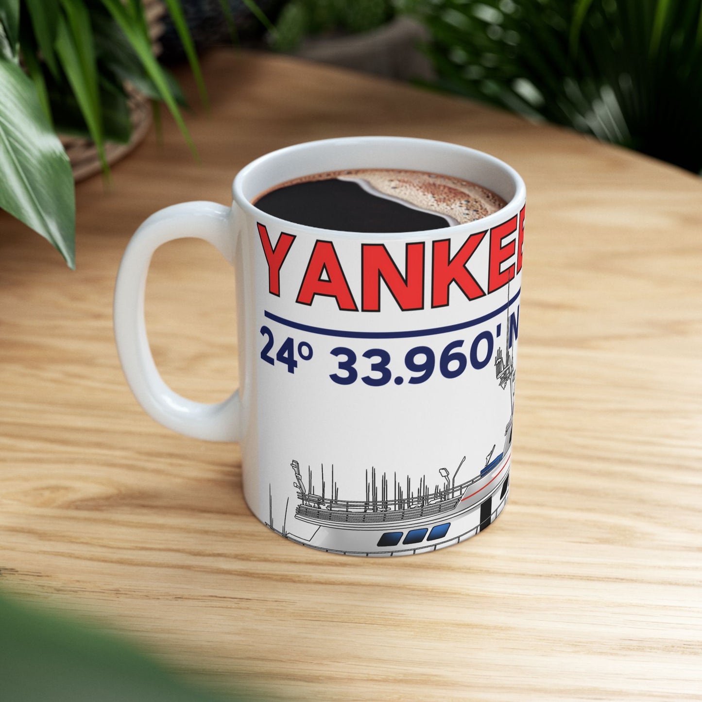 Yankee Capts Coordinates and Vessel Mug