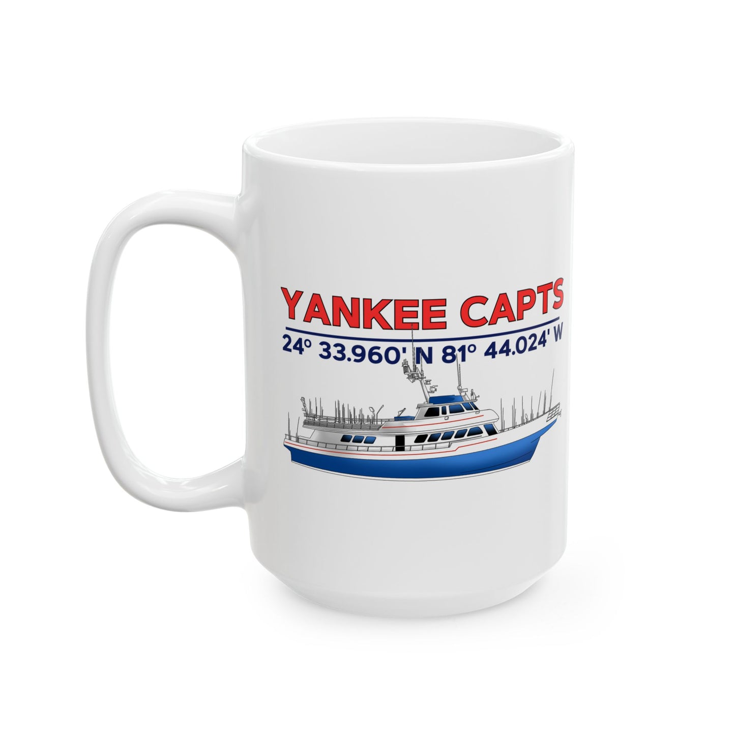 Yankee Capts Coordinates and Vessel Mug