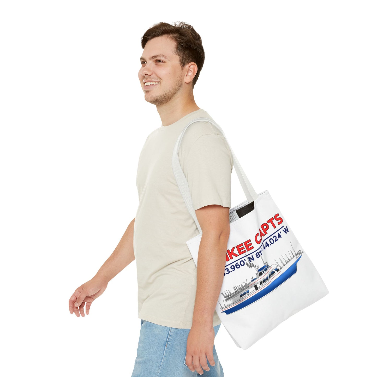 Yankee Capts Tote Bag - Nautical Design for Fishing Lovers