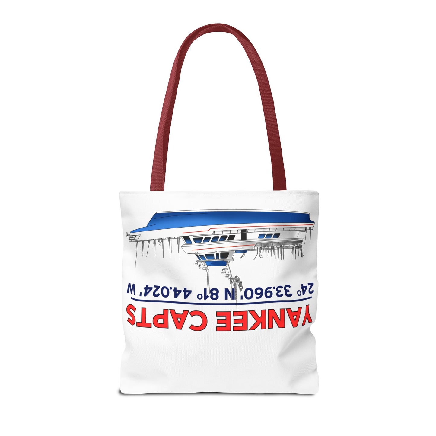 Yankee Capts Tote Bag - Nautical Design for Fishing Lovers
