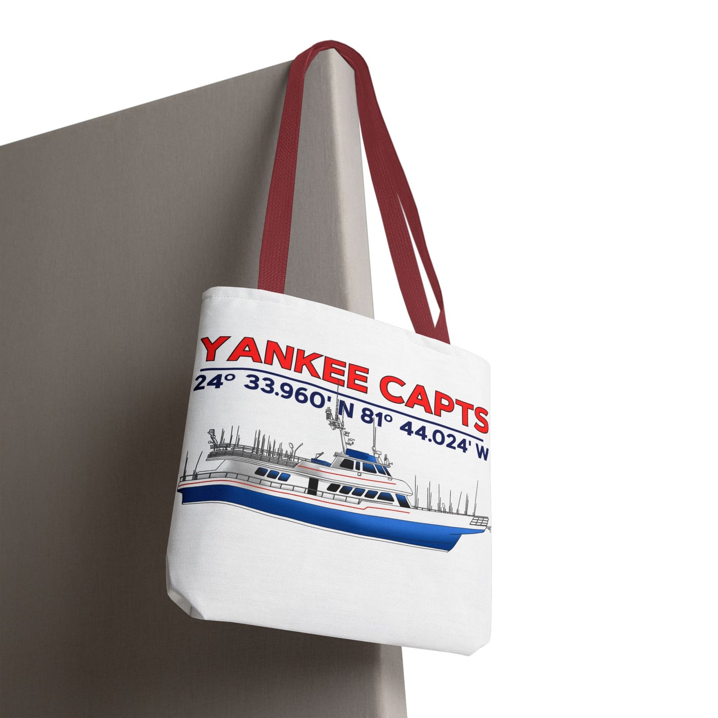 Yankee Capts Tote Bag - Nautical Design for Fishing Lovers