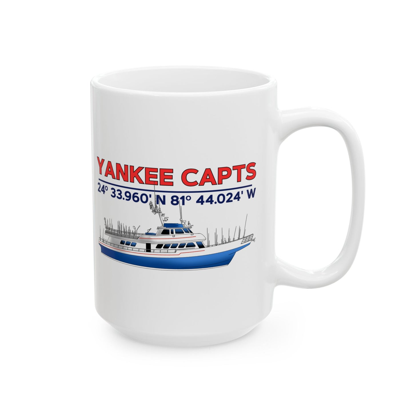 Yankee Capts Coordinates and Vessel Mug