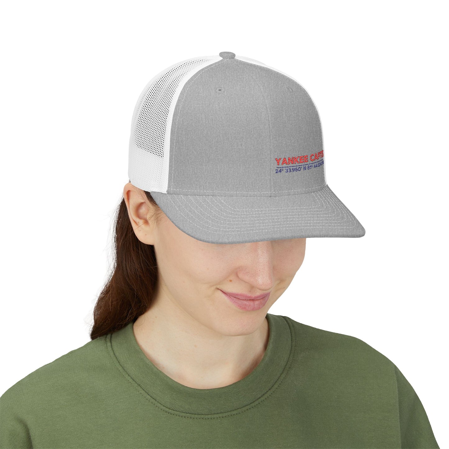 Yankee Capts Snapback Trucker Cap - Stylish Embroidered Hat for Outdoor Adventures