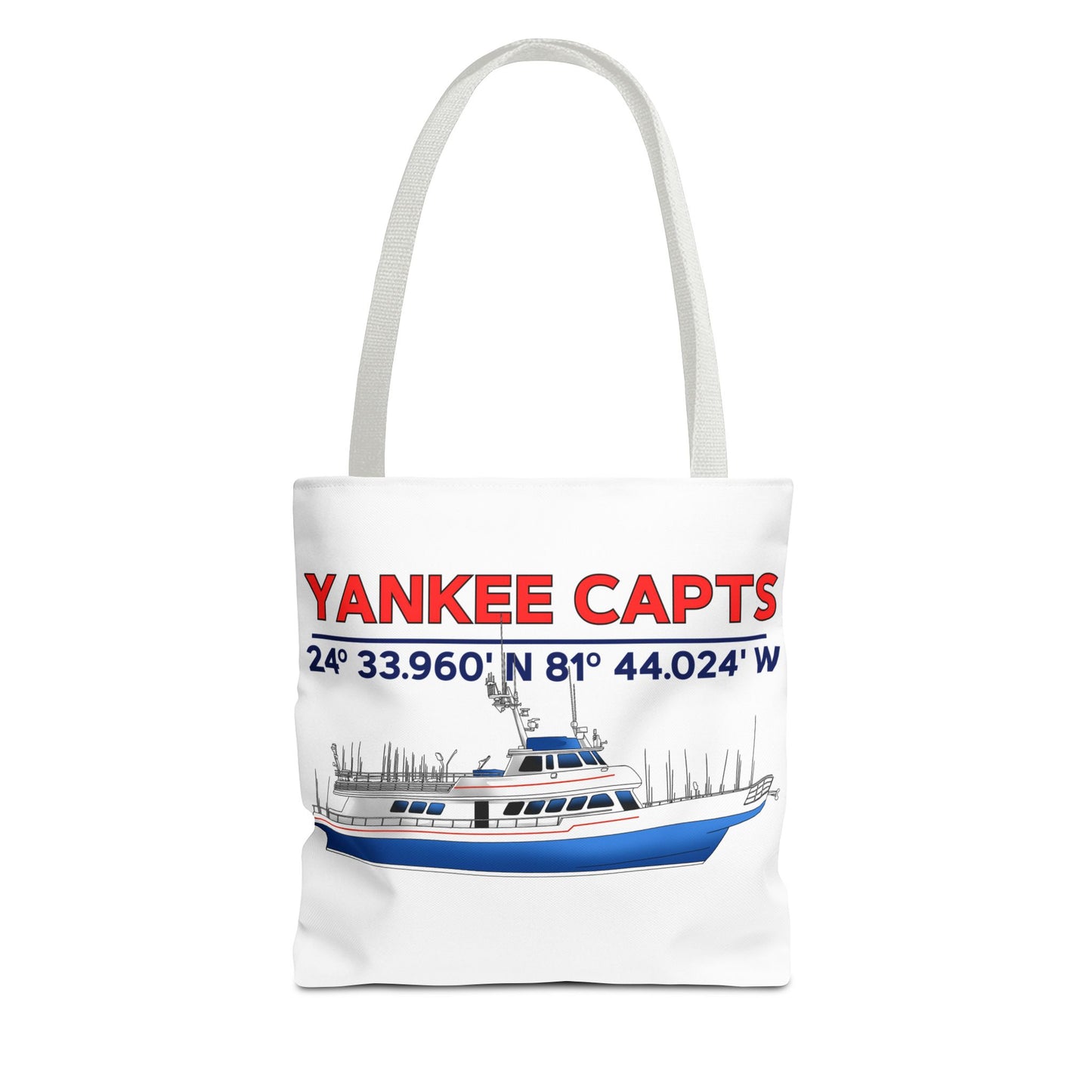 Yankee Capts Tote Bag - Nautical Design for Fishing Lovers