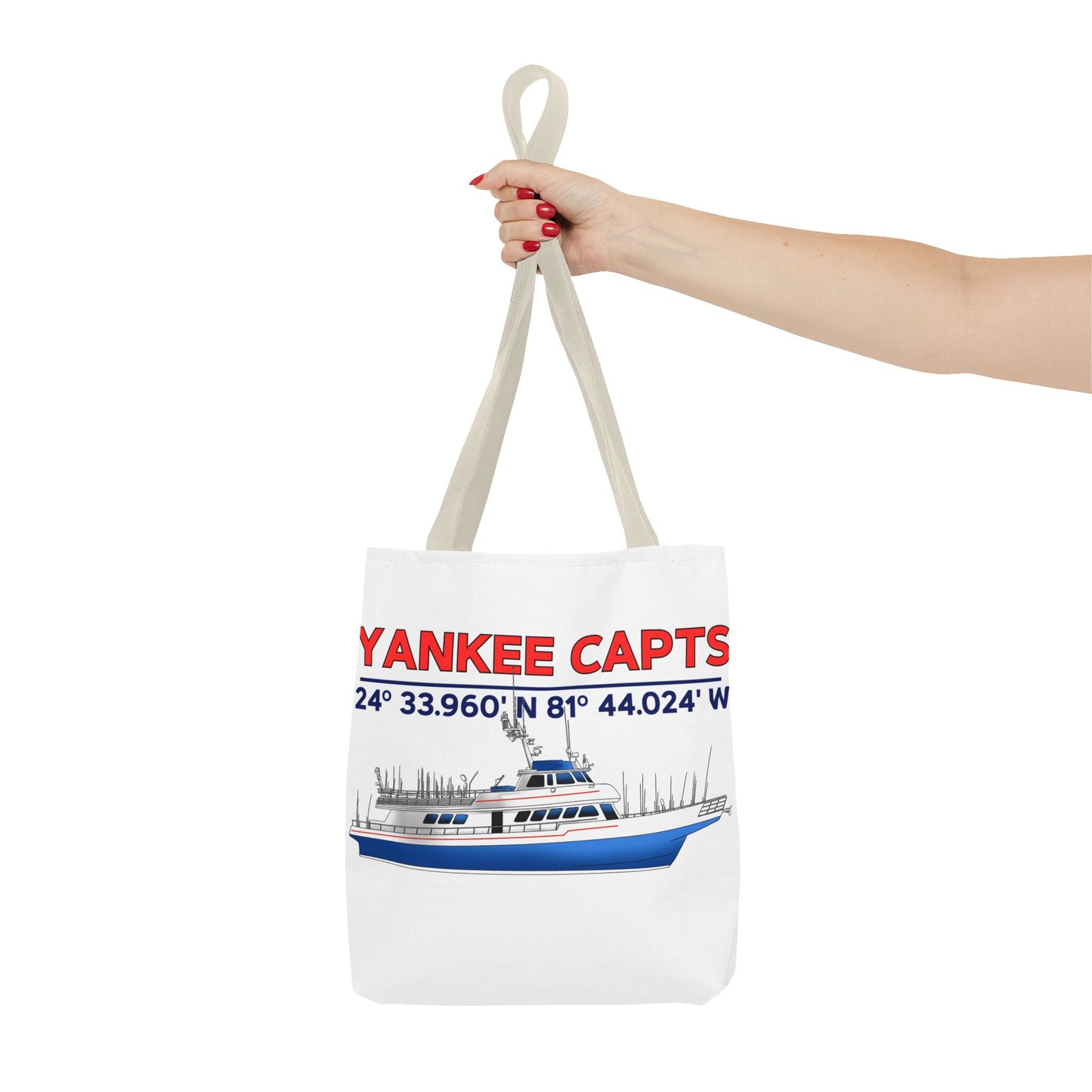 Yankee Capts Tote Bag - Nautical Design for Fishing Lovers