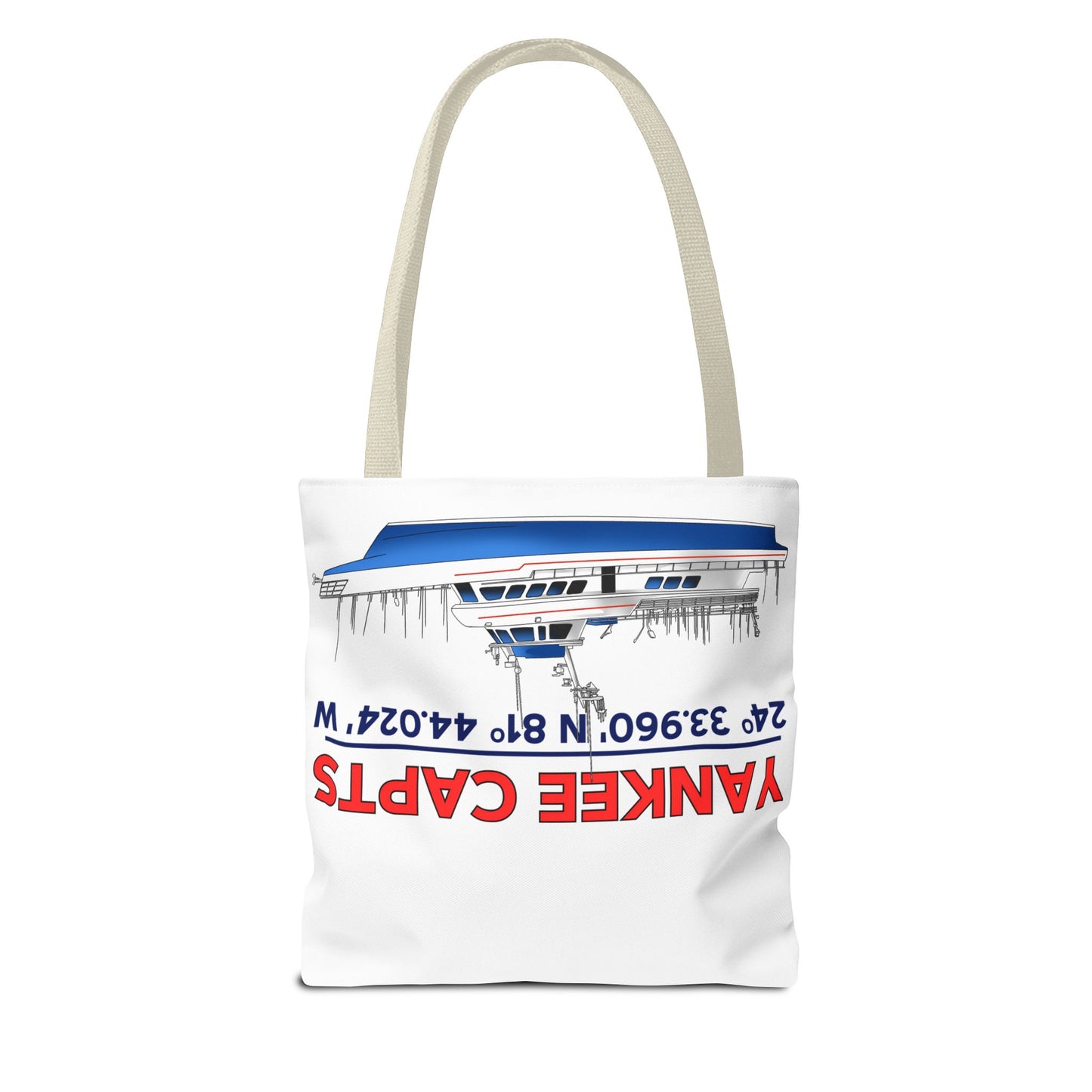 Yankee Capts Tote Bag - Nautical Design for Fishing Lovers