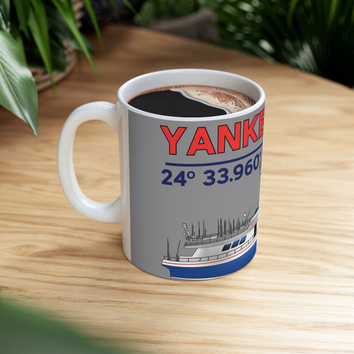 Yankee Capts Coordinates and Vessel Mug