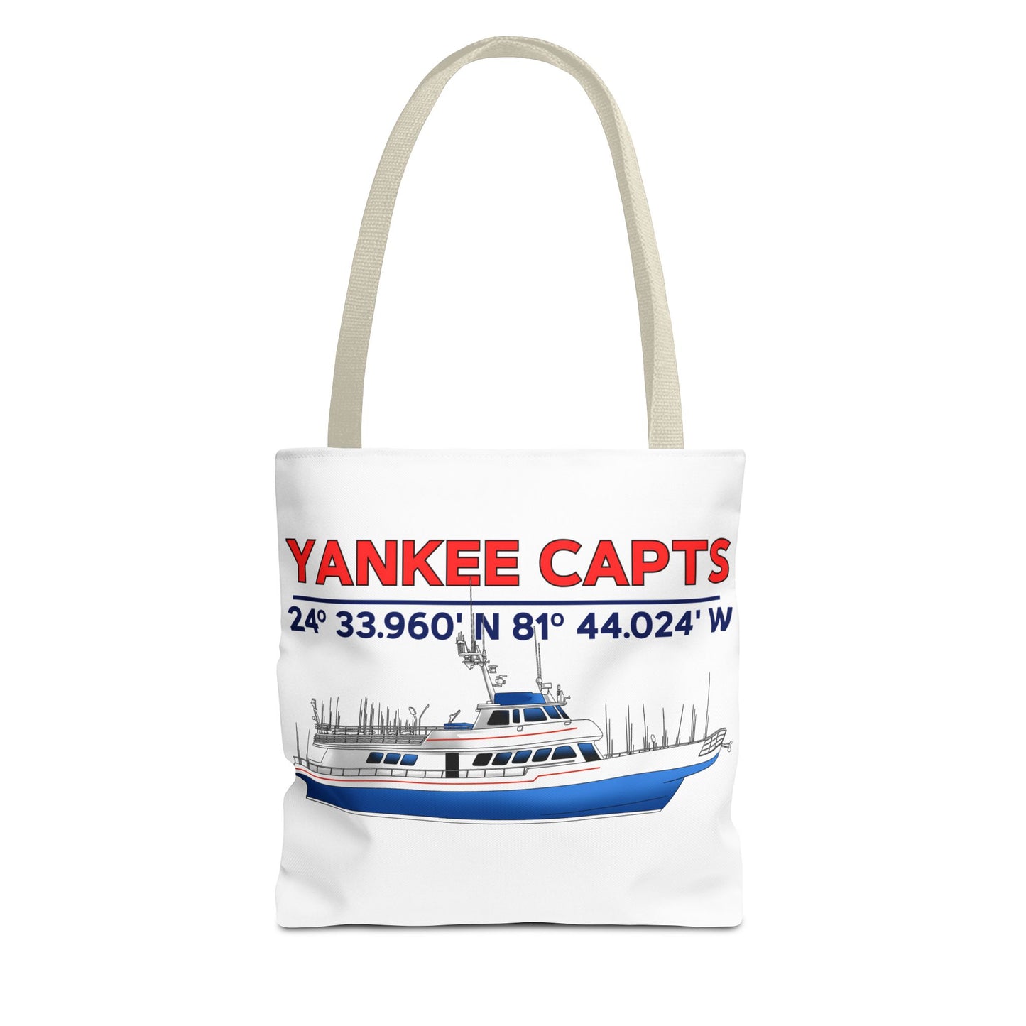 Yankee Capts Tote Bag - Nautical Design for Fishing Lovers