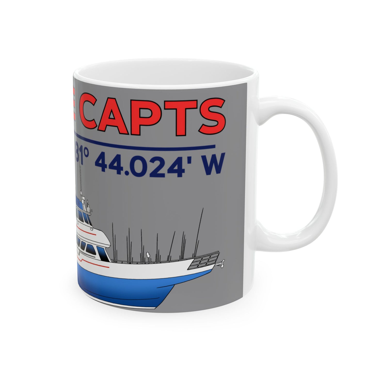 Yankee Capts Coordinates and Vessel Mug