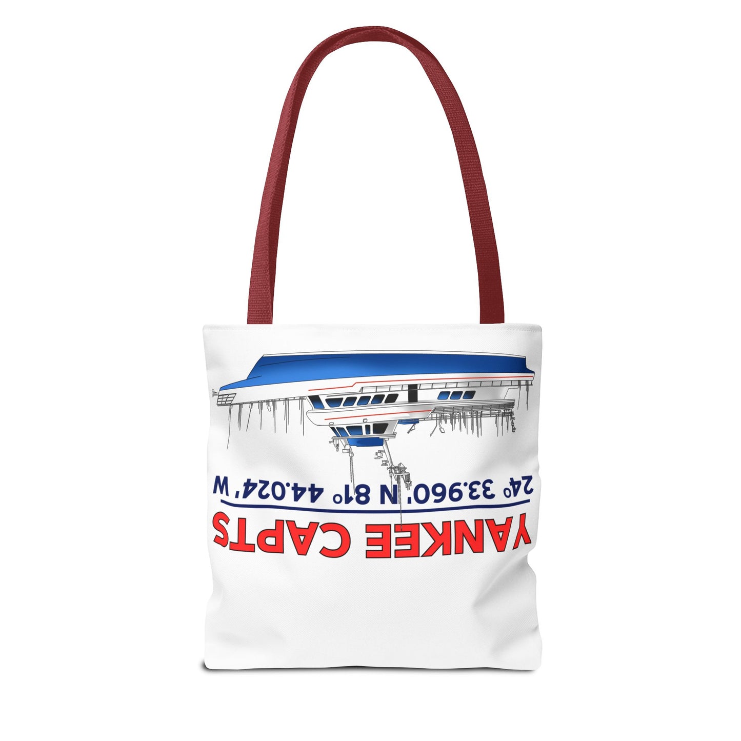 Yankee Capts Tote Bag - Nautical Design for Fishing Lovers