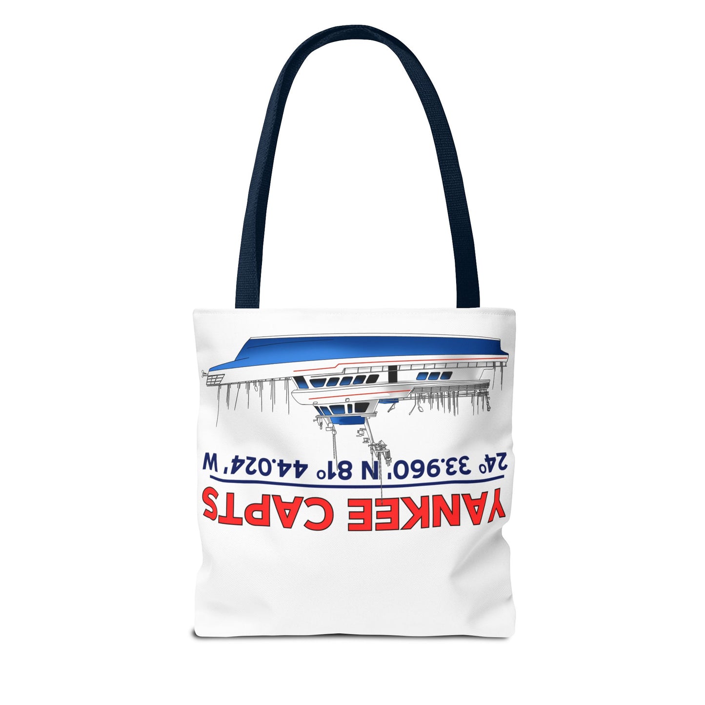 Yankee Capts Tote Bag - Nautical Design for Fishing Lovers