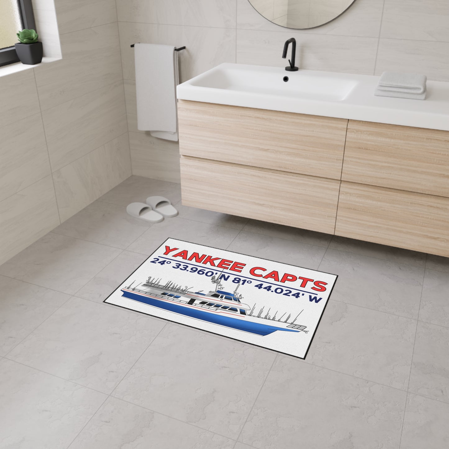 Yankee Capts Nautical Heavy Duty Floor Mat - Perfect for Fishing Enthusiasts