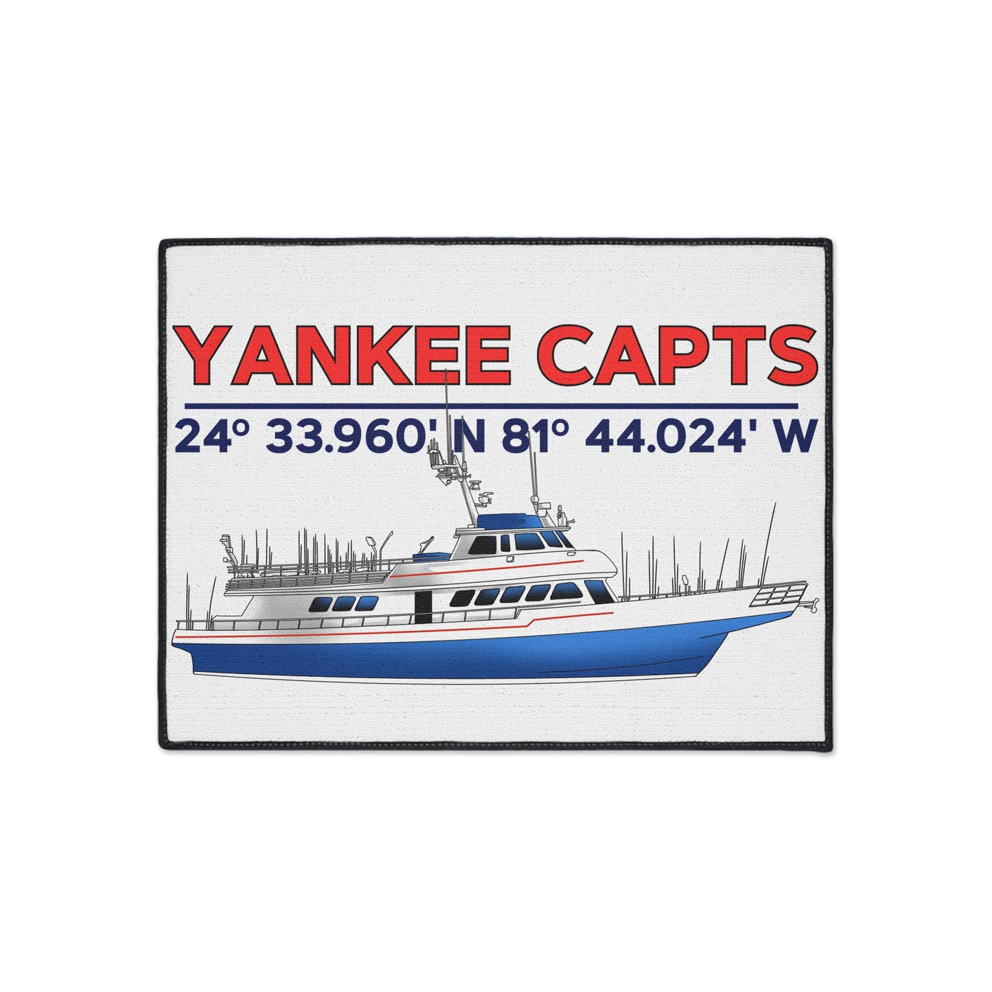 Yankee Capts Nautical Heavy Duty Floor Mat - Perfect for Fishing Enthusiasts