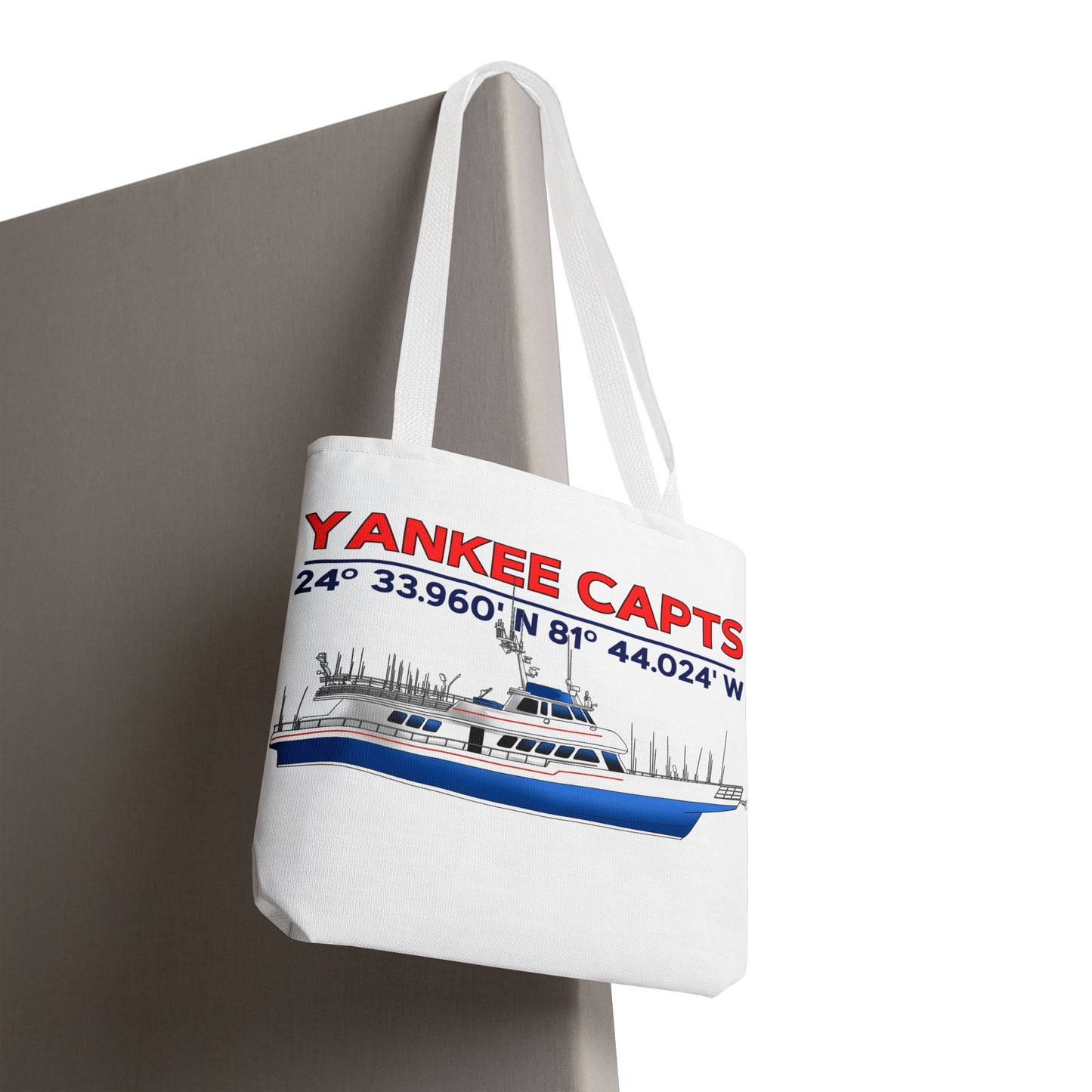 Yankee Capts Tote Bag - Nautical Design for Fishing Lovers