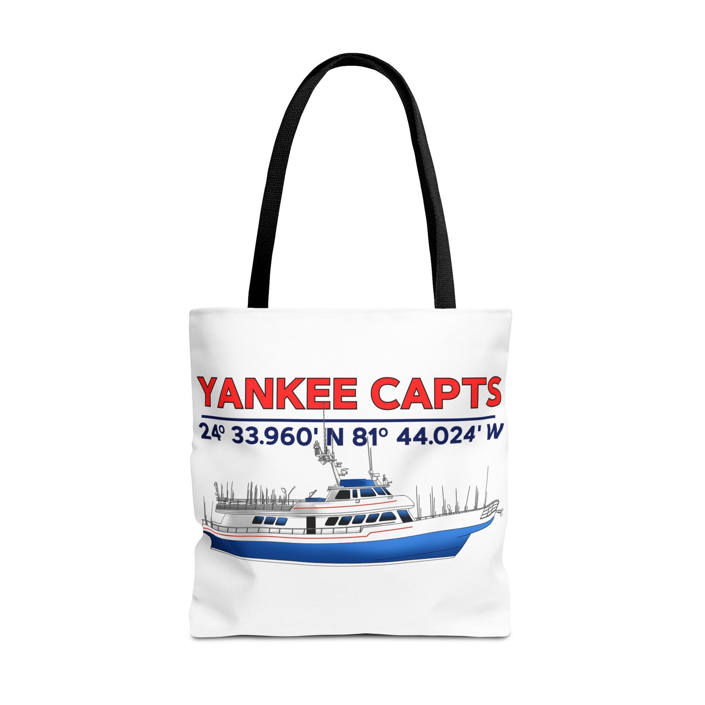 Yankee Capts Tote Bag - Nautical Design for Fishing Lovers