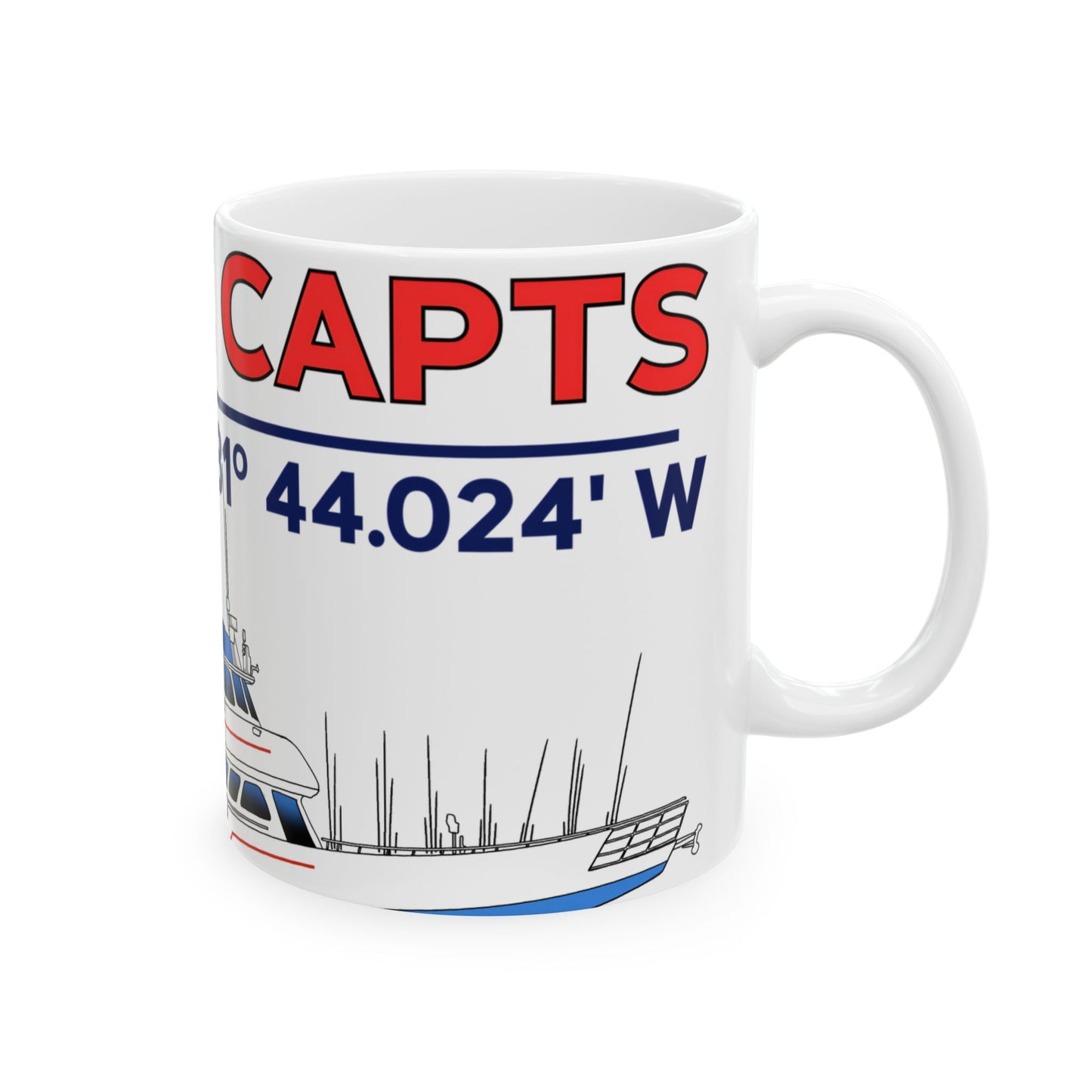 Yankee Capts Coordinates and Vessel Mug