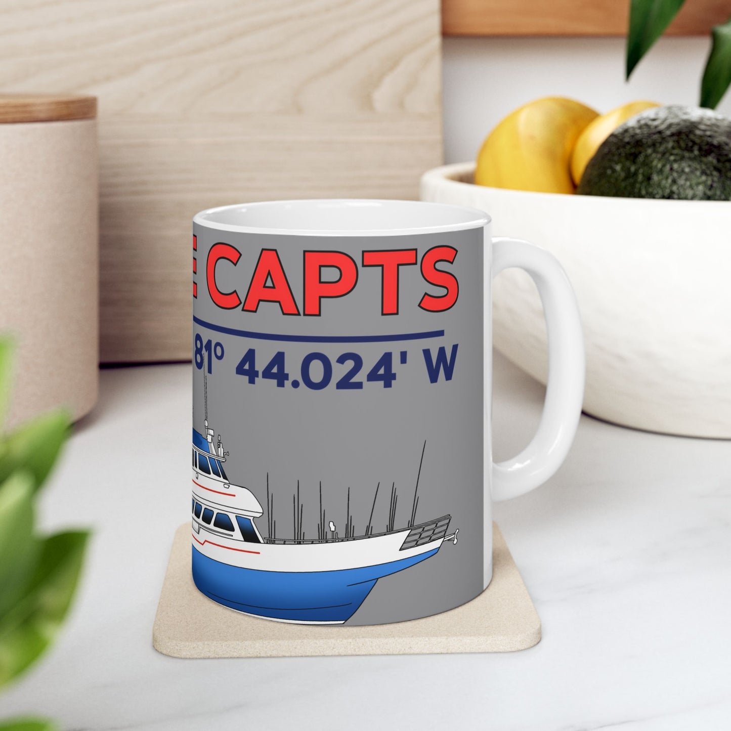 Yankee Capts Coordinates and Vessel Mug