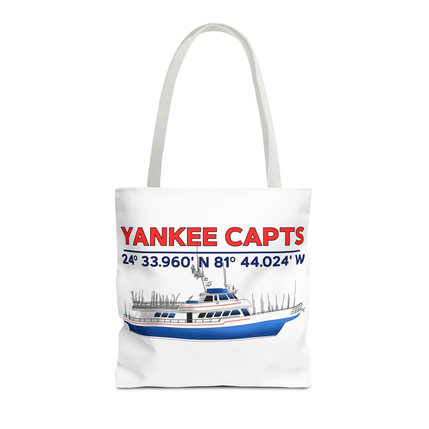 Yankee Capts Tote Bag - Nautical Design for Fishing Lovers