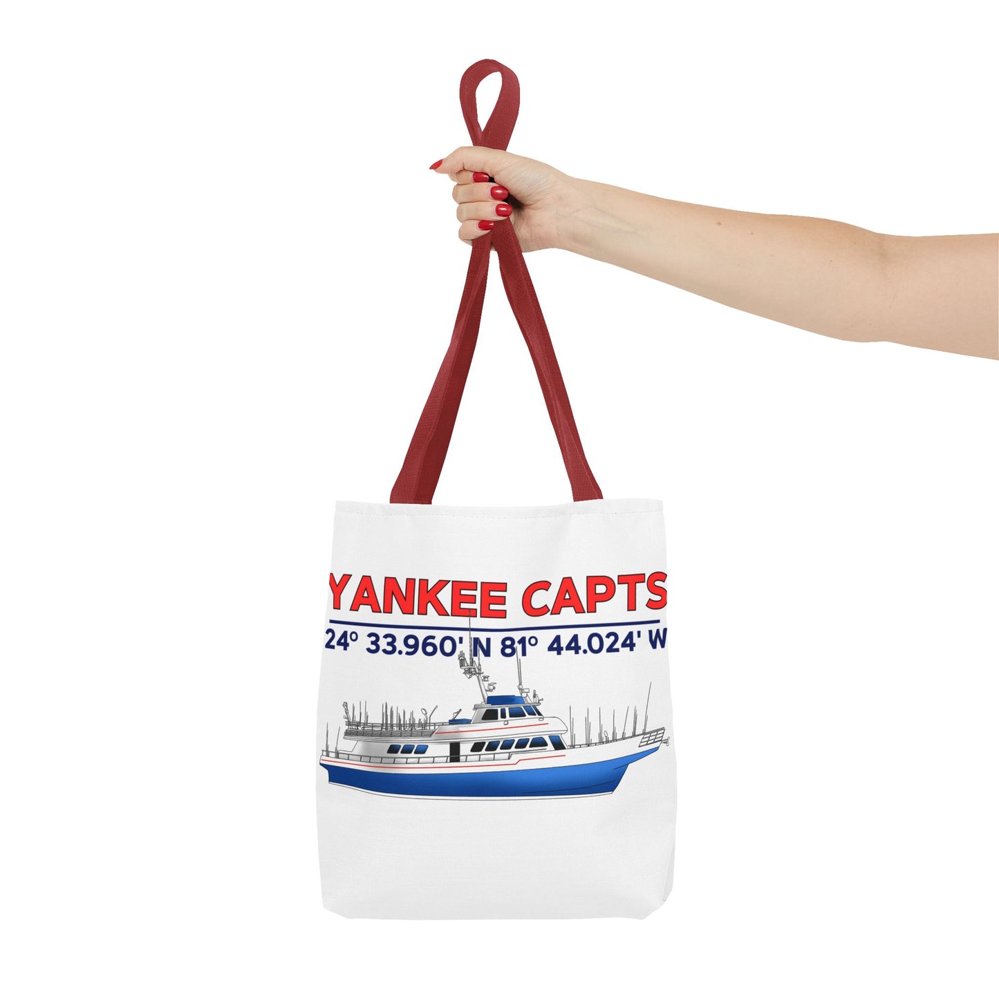 Yankee Capts Tote Bag - Nautical Design for Fishing Lovers