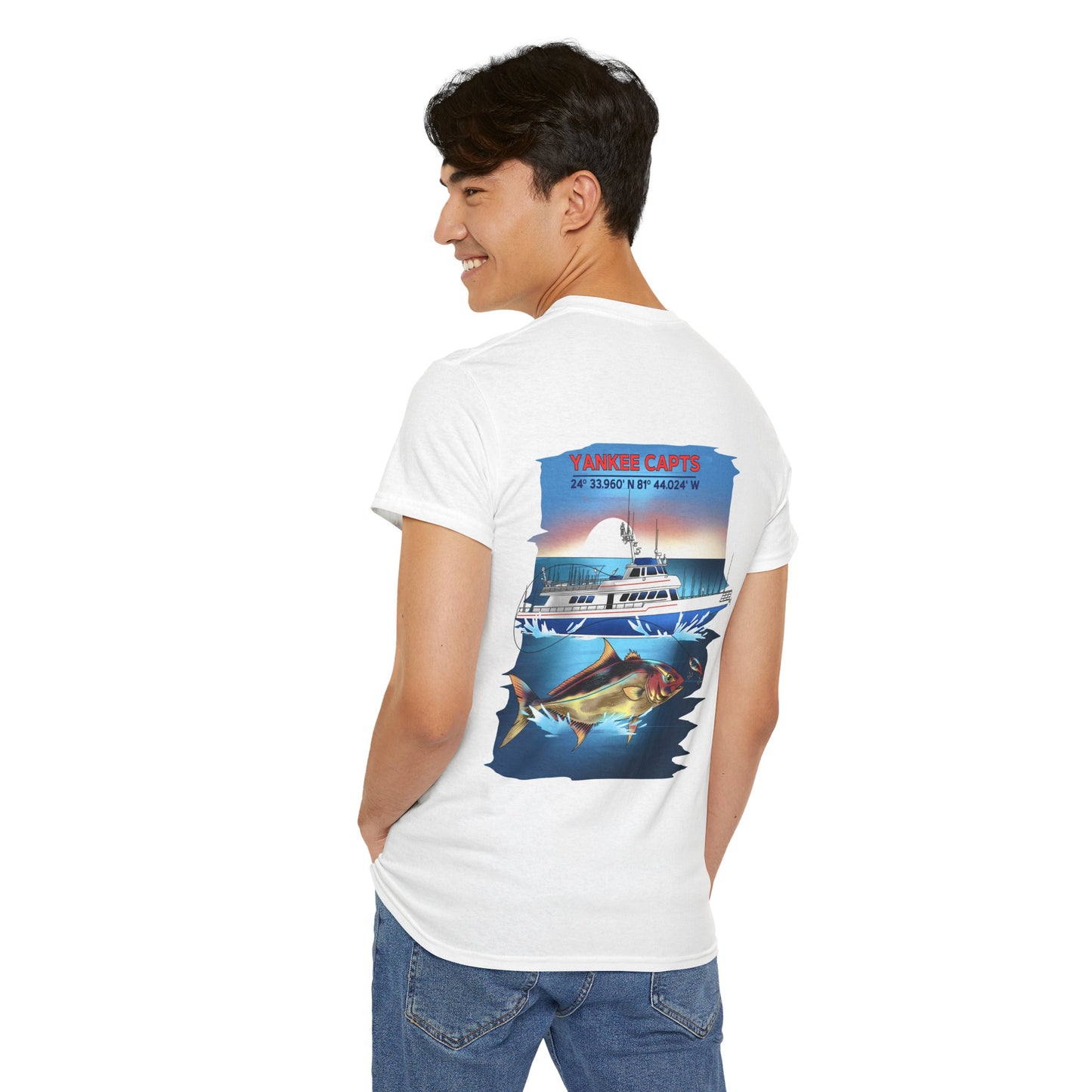 Yankee Capts Key West Coordinates Graphic Tee