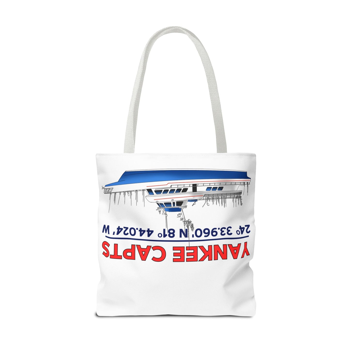 Yankee Capts Tote Bag - Nautical Design for Fishing Lovers