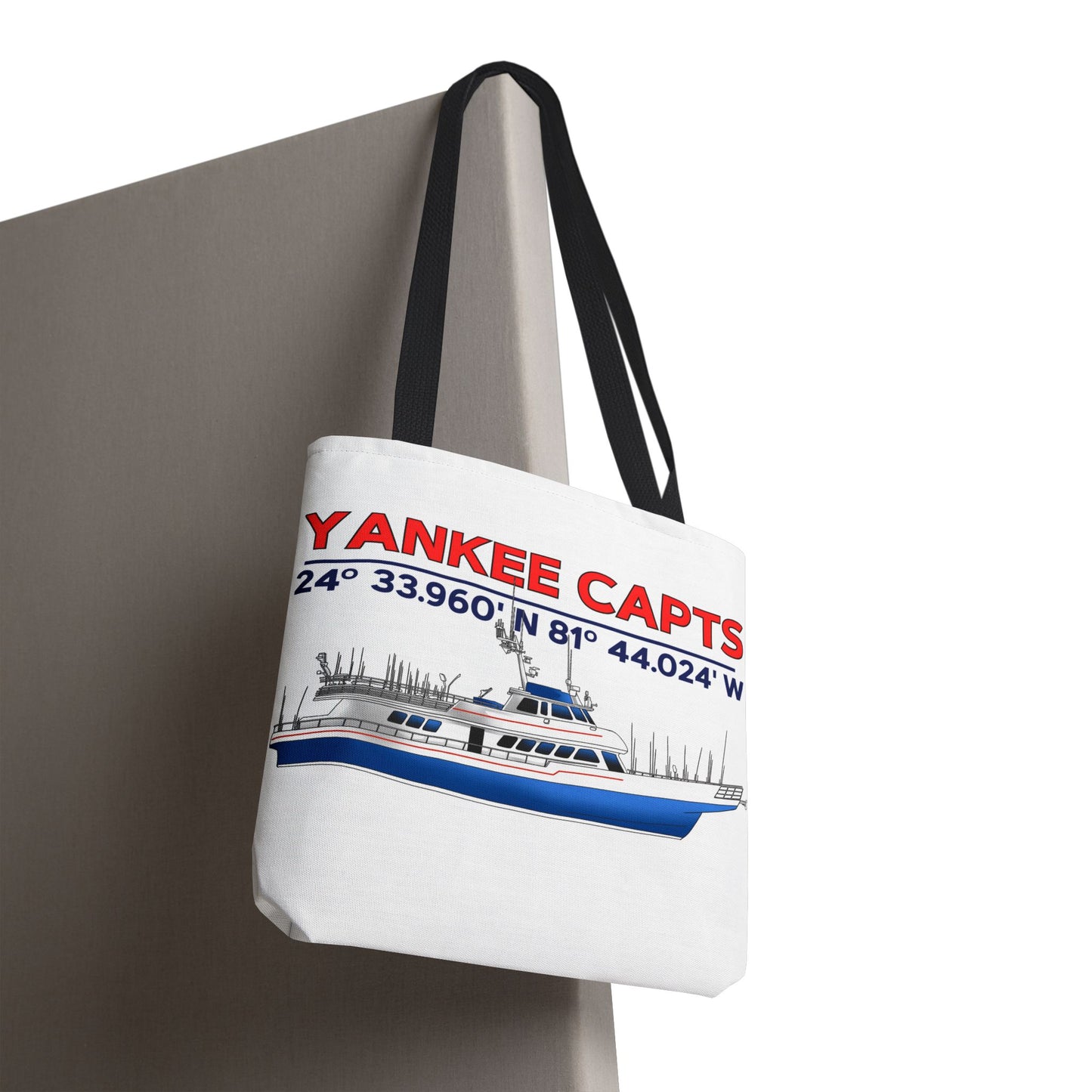 Yankee Capts Tote Bag - Nautical Design for Fishing Lovers