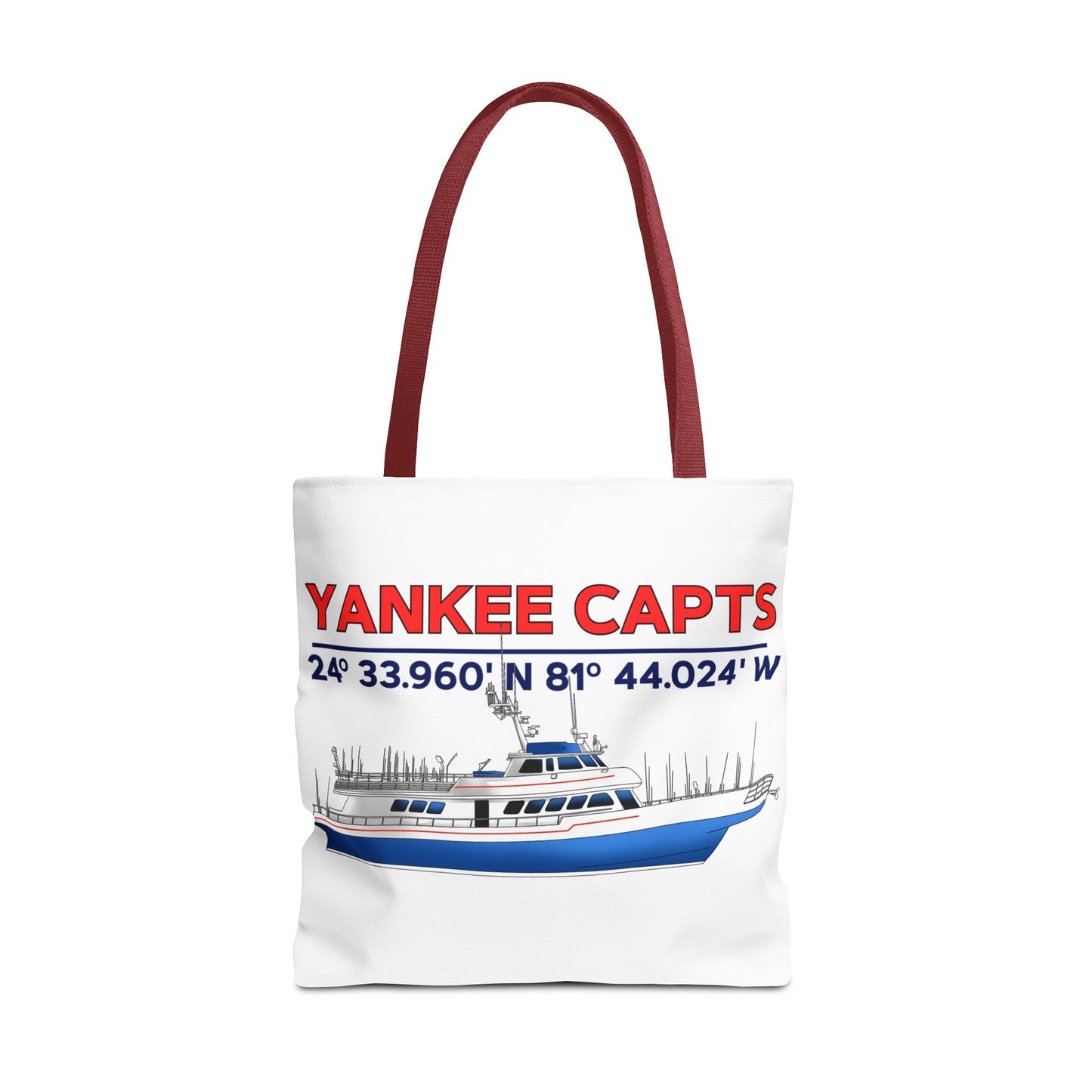 Yankee Capts Tote Bag - Nautical Design for Fishing Lovers