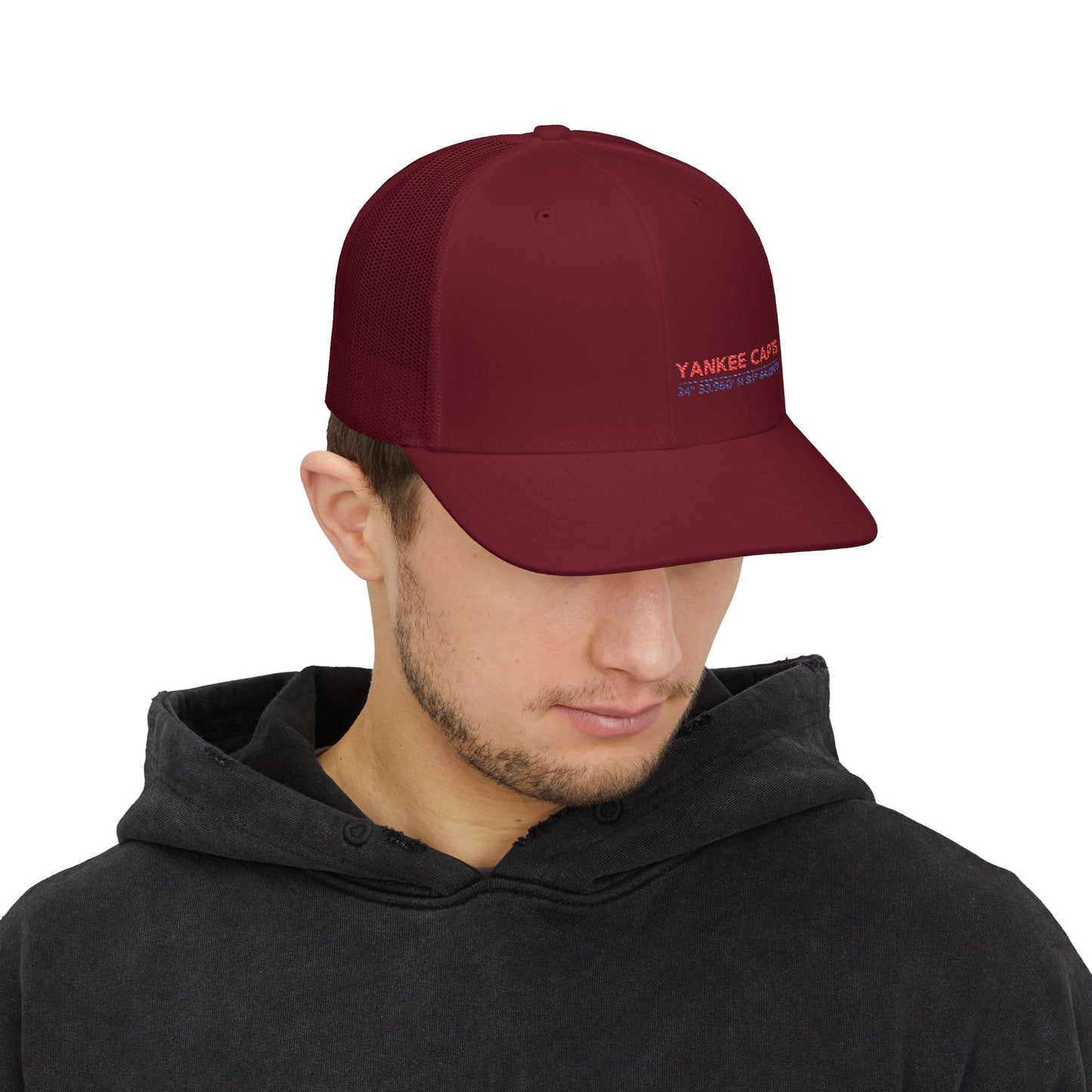 Yankee Capts Snapback Trucker Cap - Stylish Embroidered Hat for Outdoor Adventures