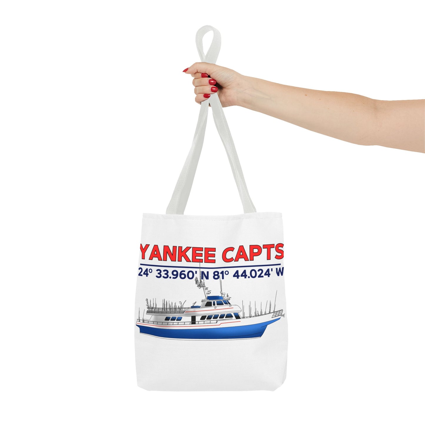Yankee Capts Tote Bag - Nautical Design for Fishing Lovers