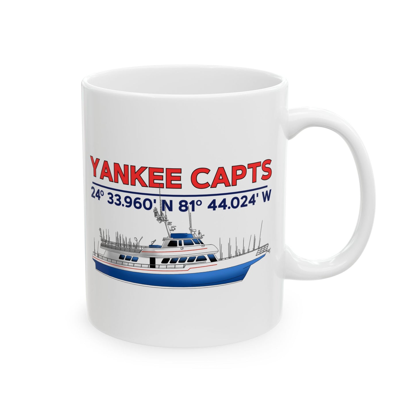 Yankee Capts Coordinates and Vessel Mug
