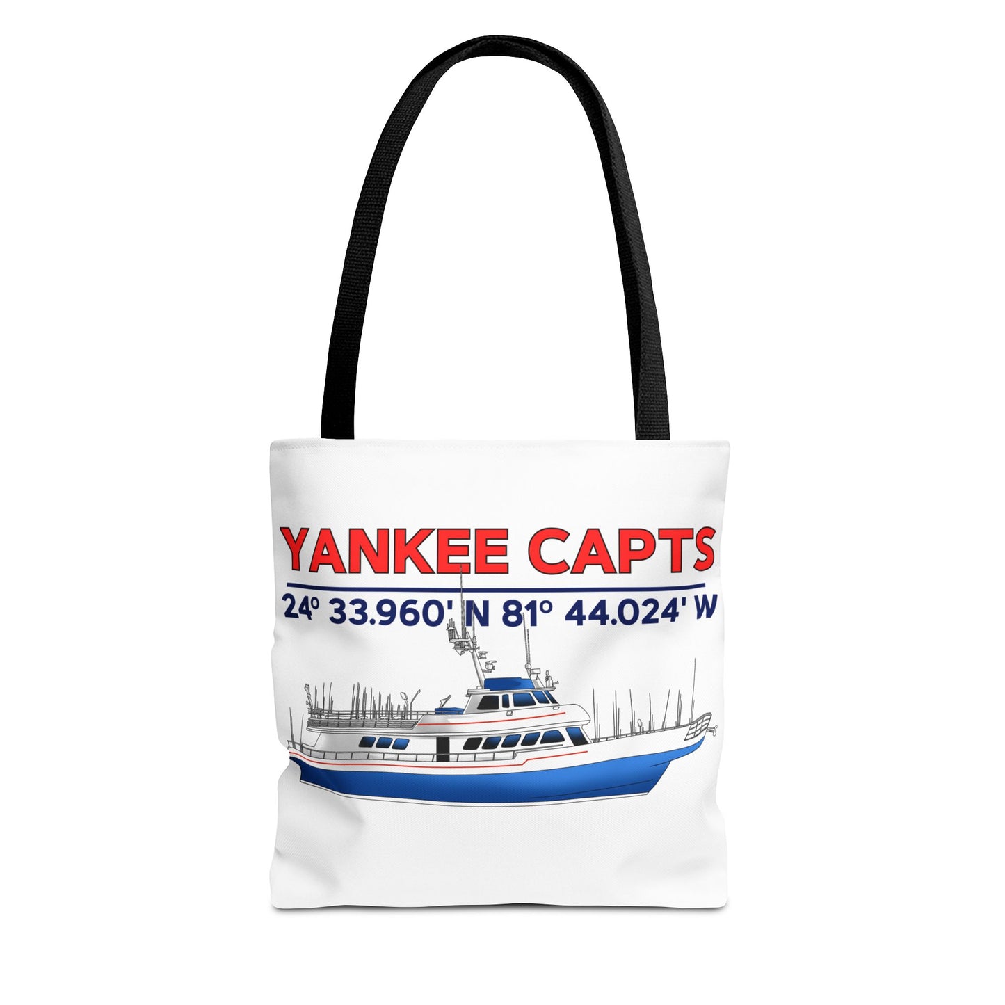 Yankee Capts Tote Bag - Nautical Design for Fishing Lovers