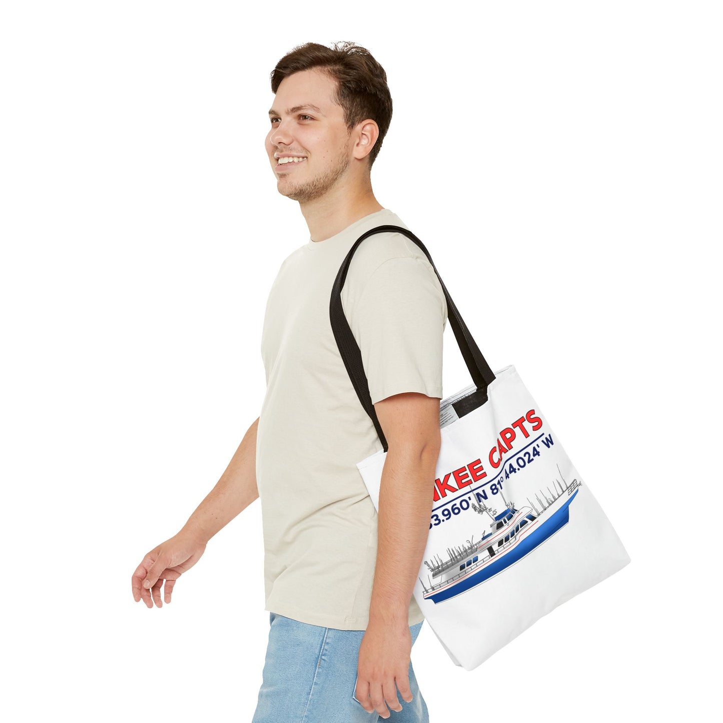 Yankee Capts Tote Bag - Nautical Design for Fishing Lovers