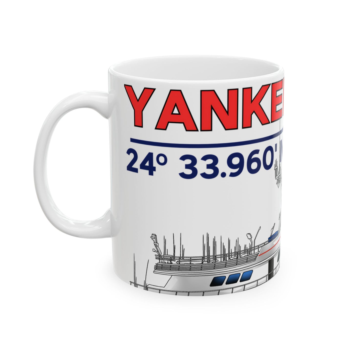 Yankee Capts Coordinates and Vessel Mug