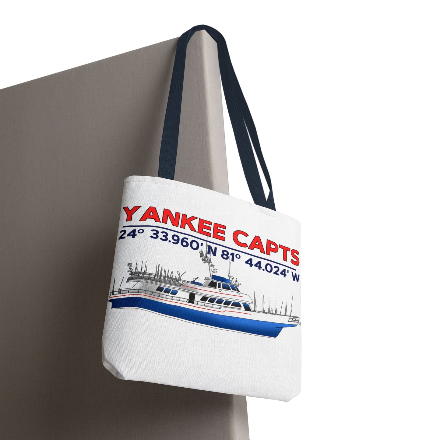 Yankee Capts Tote Bag - Nautical Design for Fishing Lovers