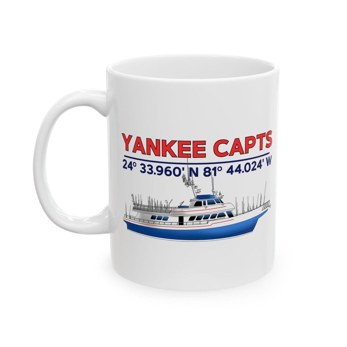 Yankee Capts Coordinates and Vessel Mug