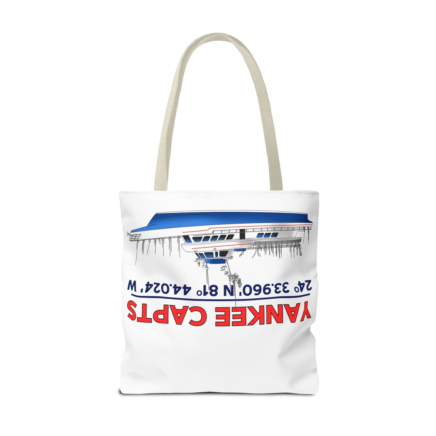 Yankee Capts Tote Bag - Nautical Design for Fishing Lovers