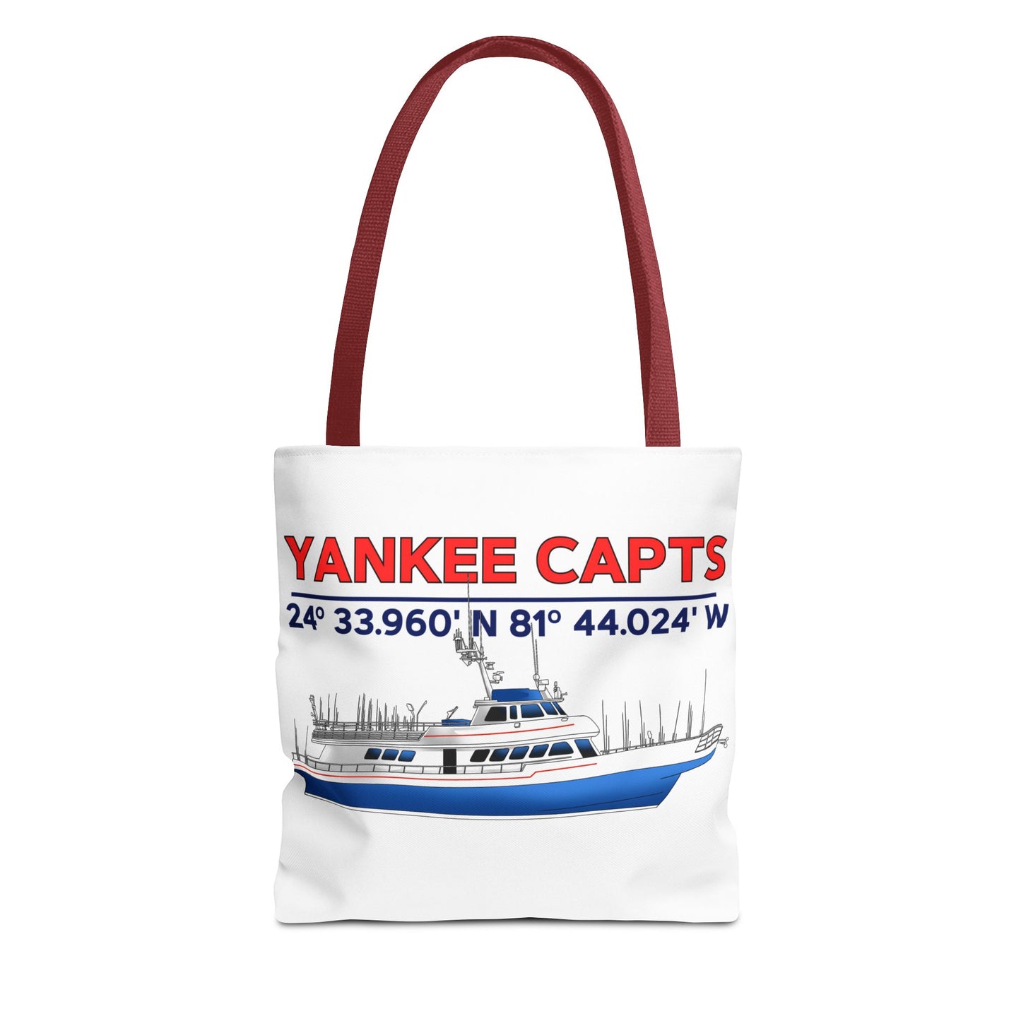 Yankee Capts Tote Bag - Nautical Design for Fishing Lovers