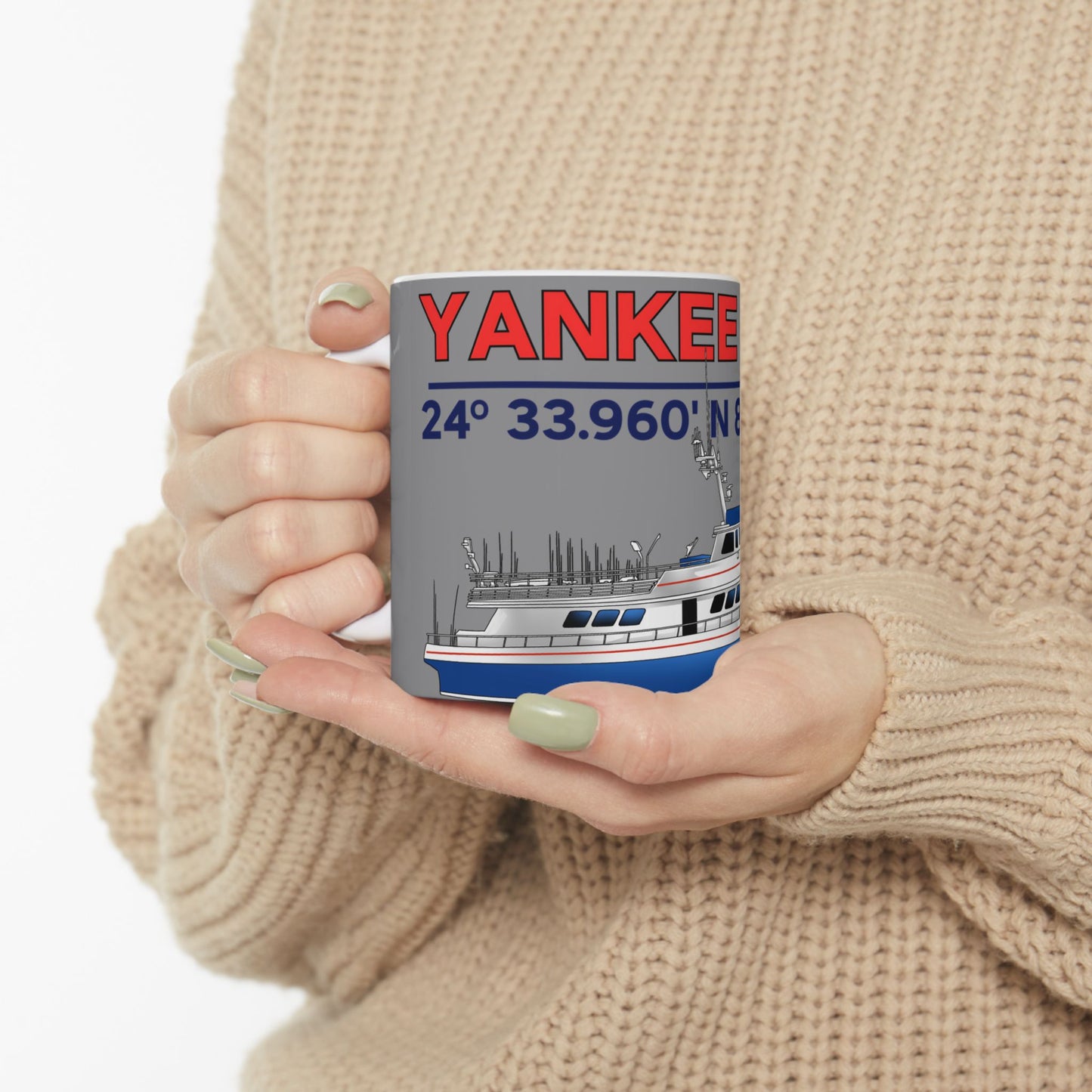 Yankee Capts Coordinates and Vessel Mug