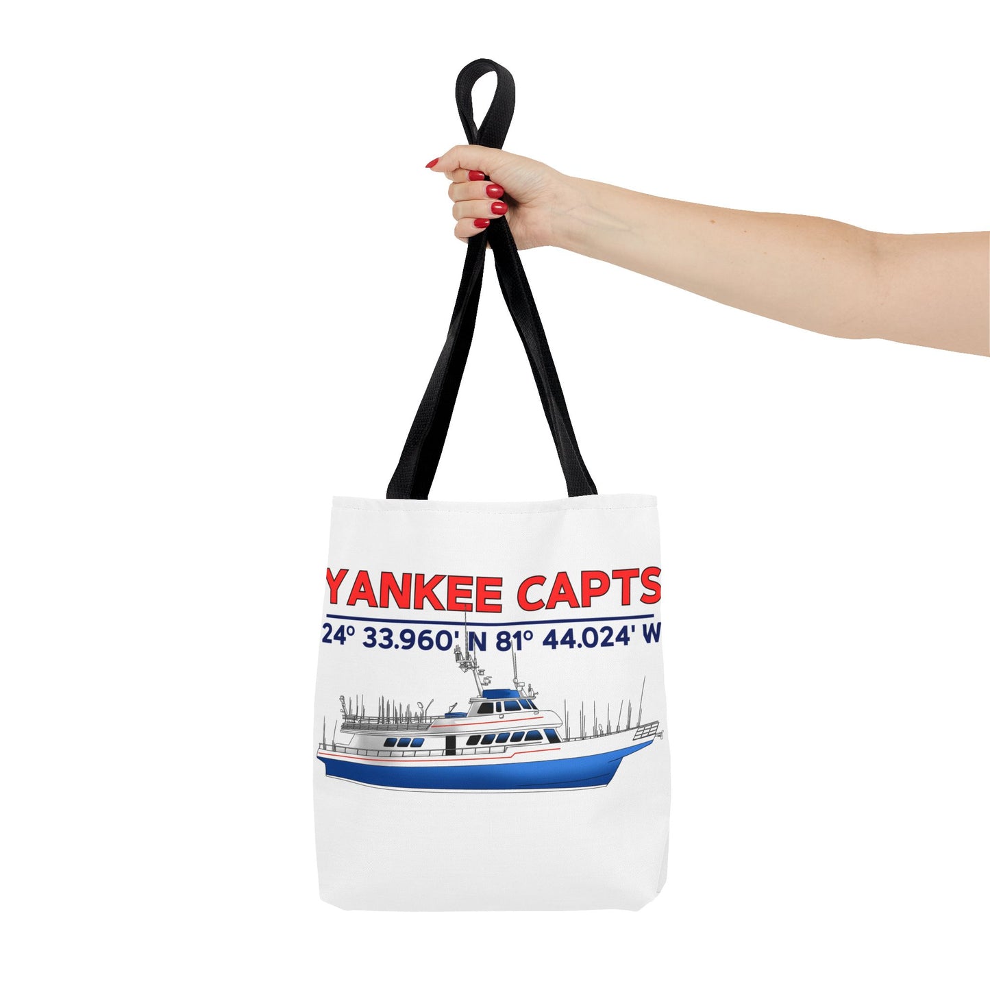 Yankee Capts Tote Bag - Nautical Design for Fishing Lovers