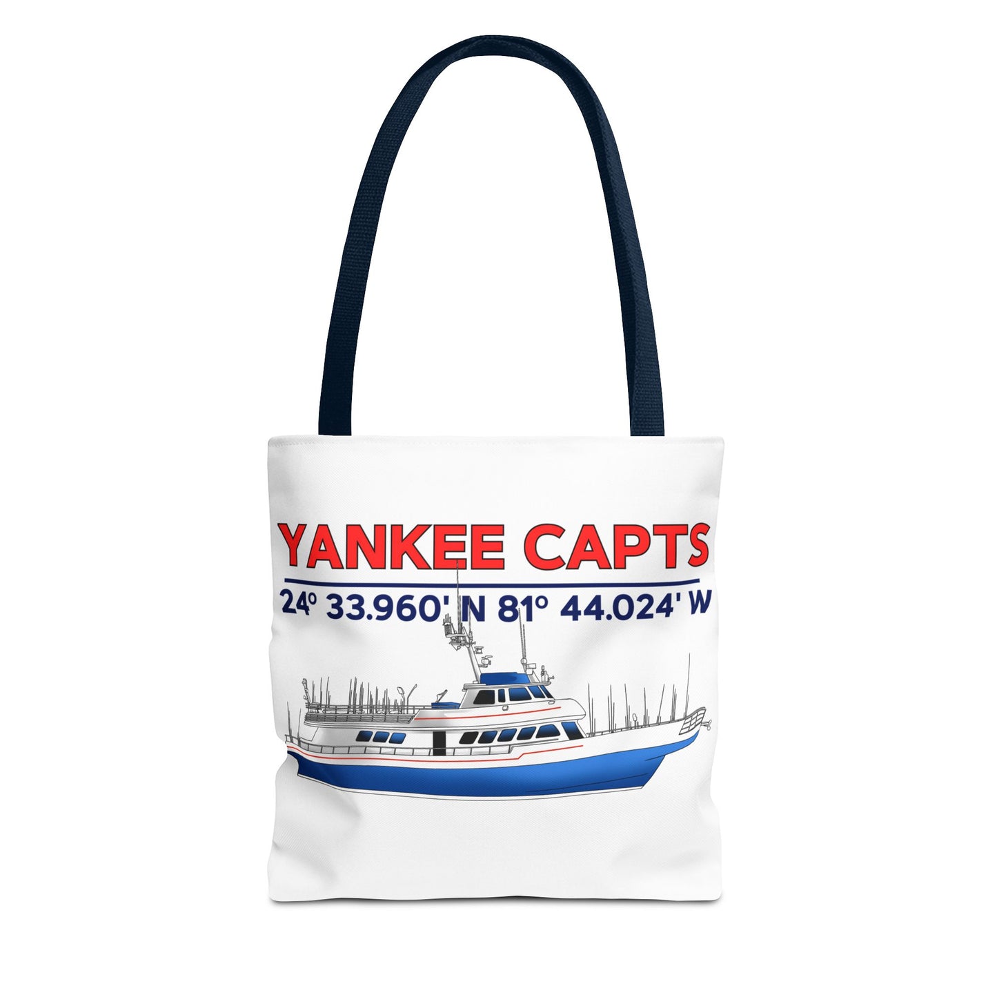 Yankee Capts Tote Bag - Nautical Design for Fishing Lovers