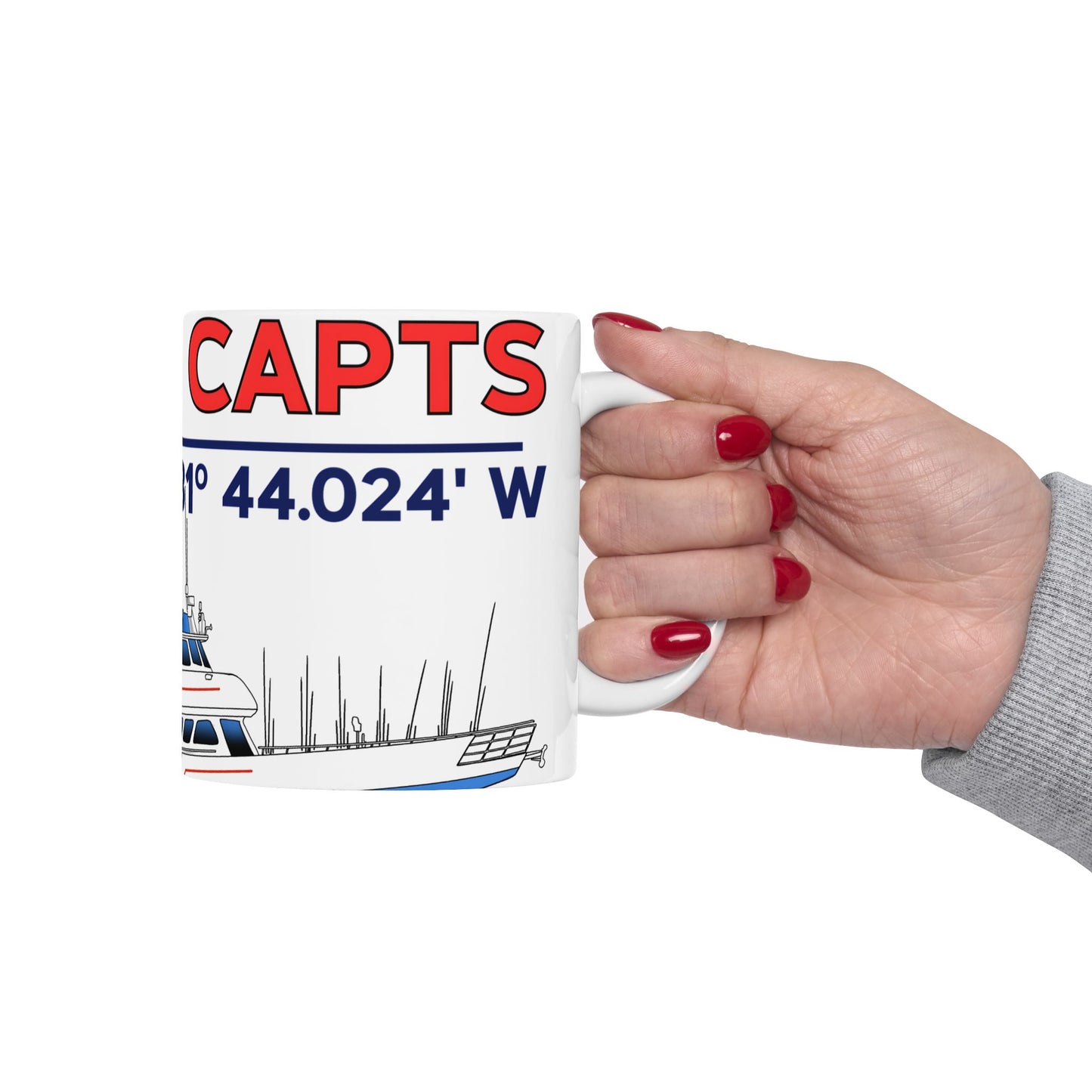 Yankee Capts Coordinates and Vessel Mug