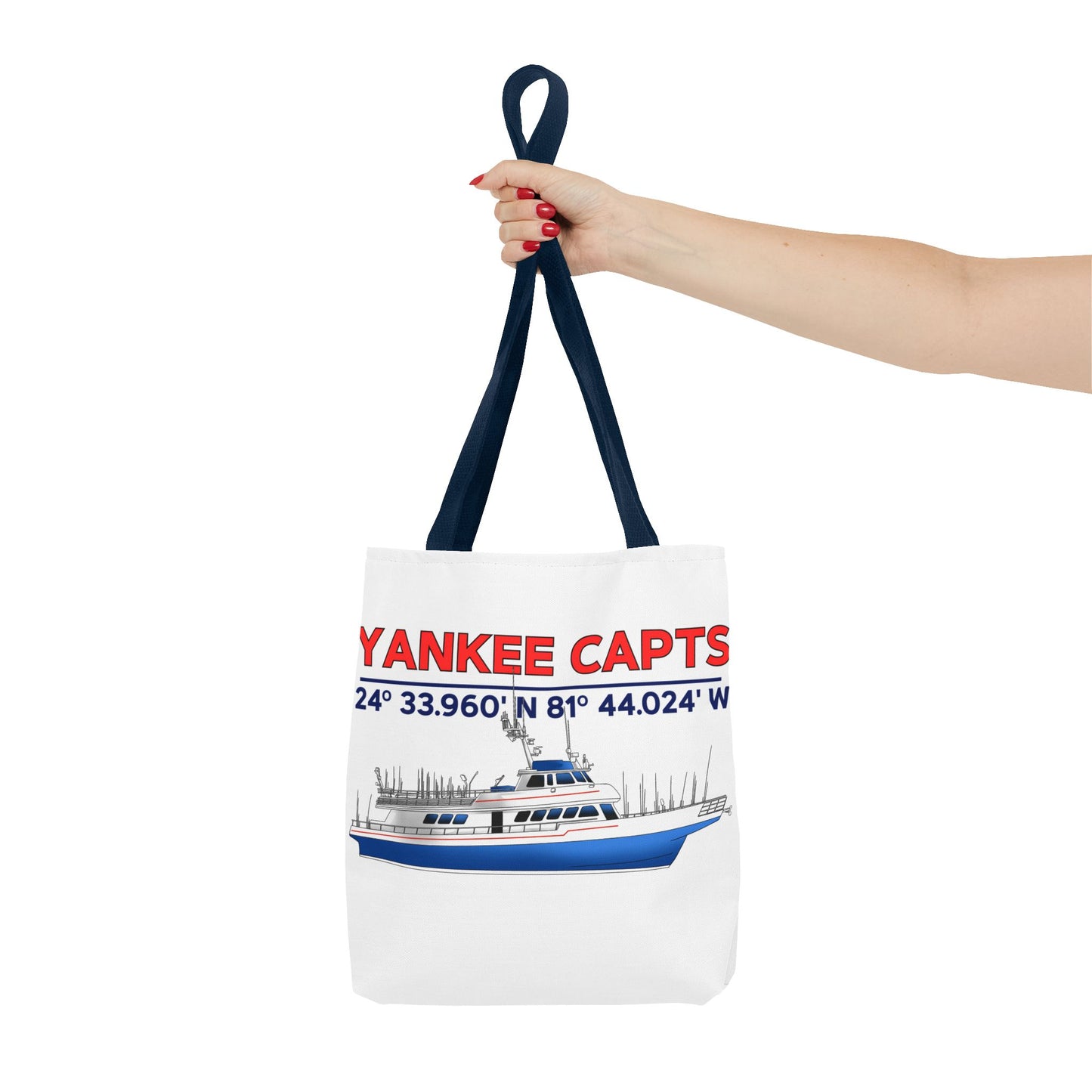 Yankee Capts Tote Bag - Nautical Design for Fishing Lovers