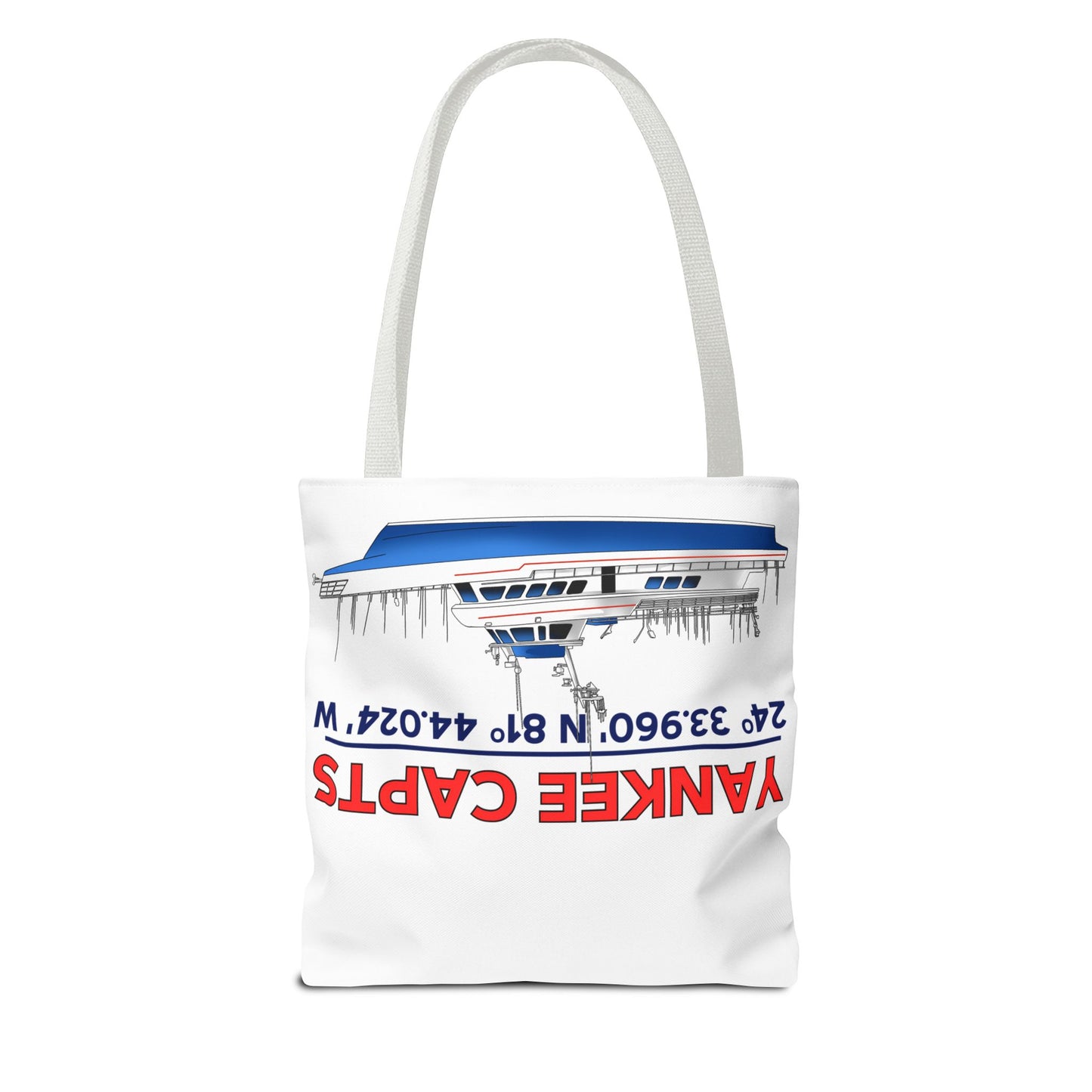 Yankee Capts Tote Bag - Nautical Design for Fishing Lovers